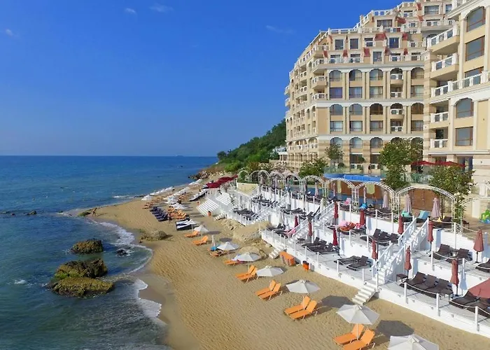 с изглед към морето в ла мер Appartamento Golden Sands